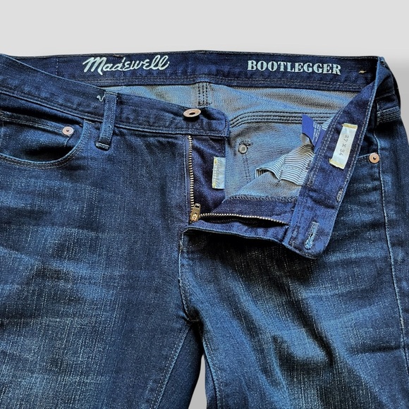 Madewell Bootlegger Y2K Low Rise Dark Blue Jeans Flare 27x34 - Picture 7 of 12